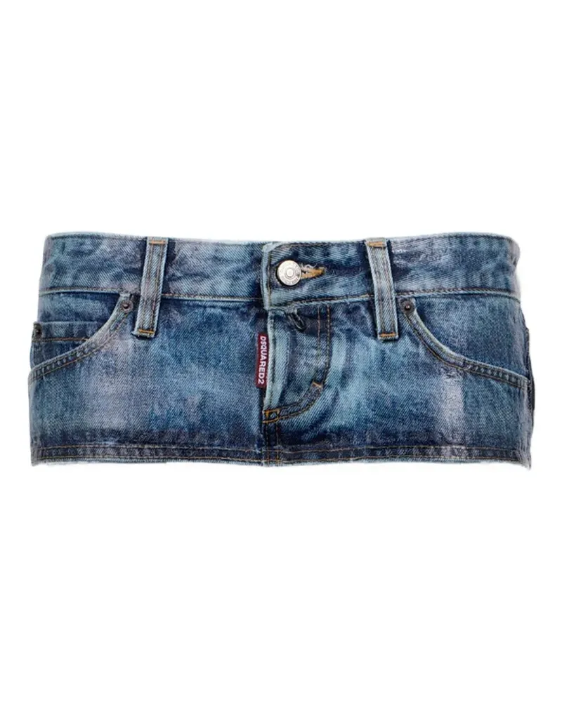 Dsquared2 Iced Wash Hot Jeans-Minirock - Blau Blau