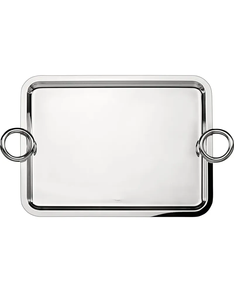 Christofle Eckige Vertigo Schale (43cm x 31cm) - Silber Silber
