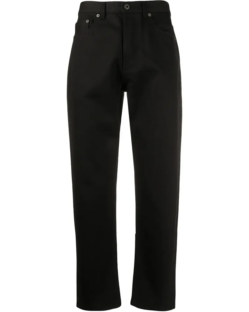 Valentino Garavani Cropped-Jeans mit VLOGO - Schwarz Schwarz