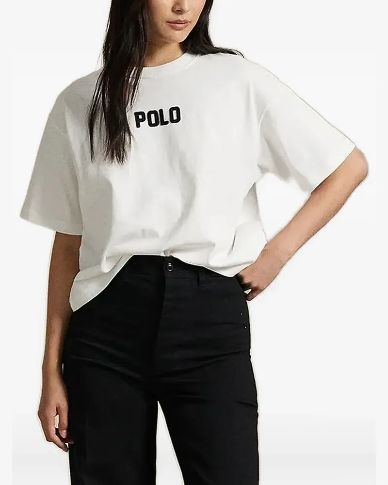 Ralph Lauren T-Shirt mit Logo-Stickerei - Weiß Weiß
