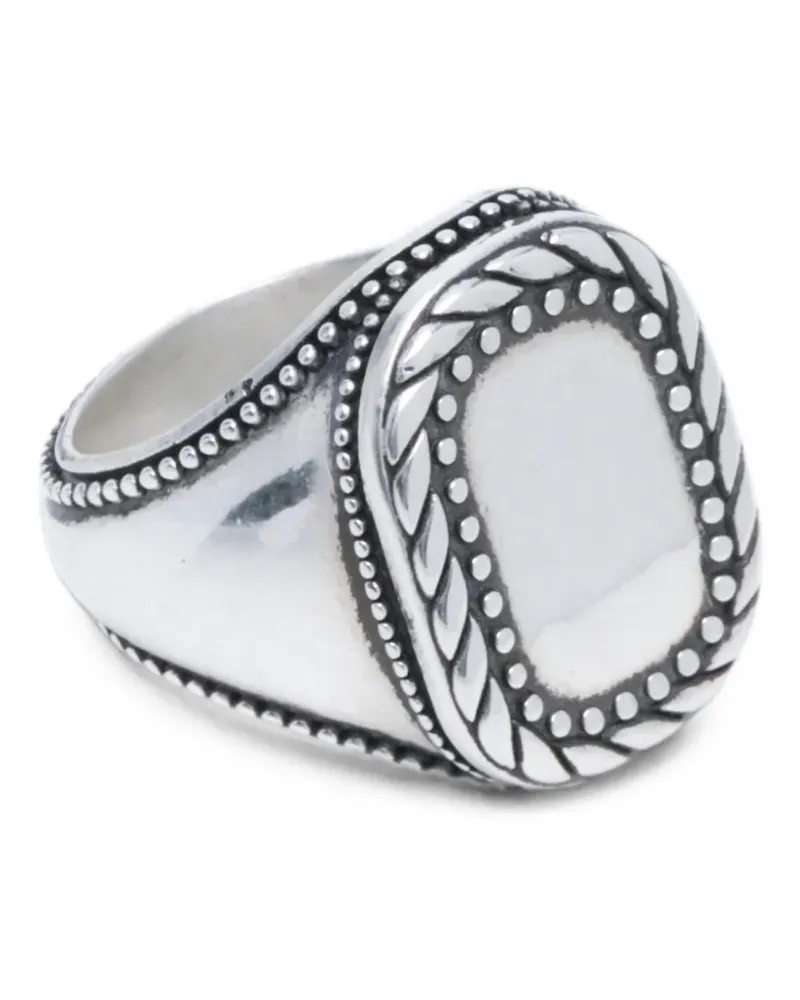 Maison Margiela Brünierter Sigelring - Silber Silber