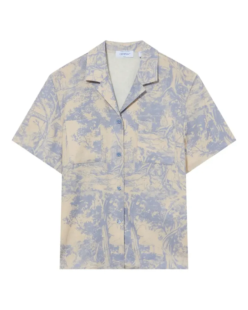 OFF-WHITE Hemd mit Landschafts-Print - Blau Blau