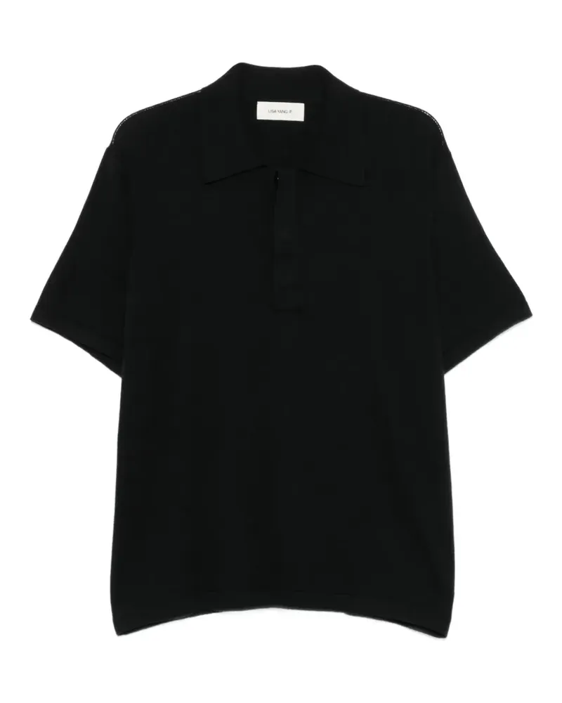 Lisa Yang Carl polo-collar T-shirt - Schwarz Schwarz