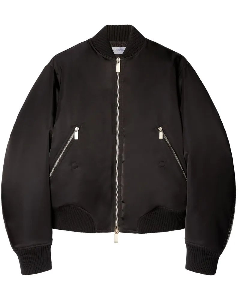 OFF-WHITE Bomberjacke mit Reißverschlussdetail - Schwarz Schwarz