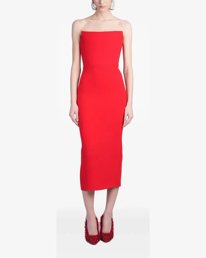 Alex Perry Schulterfreies Midikleid - Rot Rot