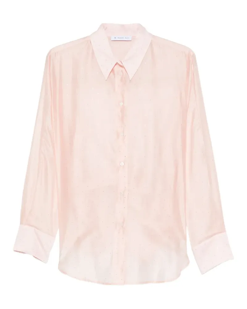Manuel Ritz sequin-embellished semi-sheer shirt - Violett Violett