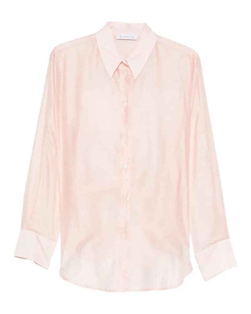 Manuel Ritz sequin-embellished semi-sheer shirt - Violett Violett