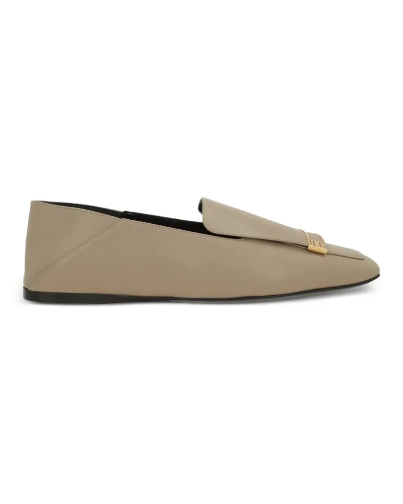 Sergio Rossi Sr Evolv logo-detail leather loafers - Nude Nude