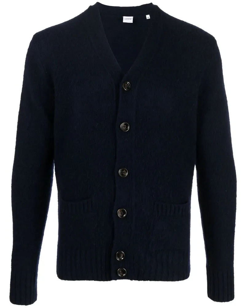ASPESI Cardigan mit Knopfleiste - Blau Blau