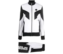 Jogginganzug mit Einsätzen - Weiß