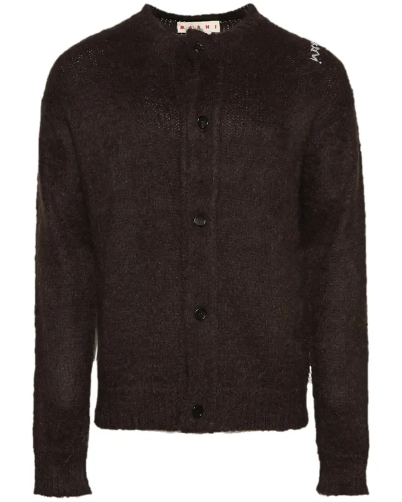 Marni Cardigan mit Logo-Stickerei - Braun Braun