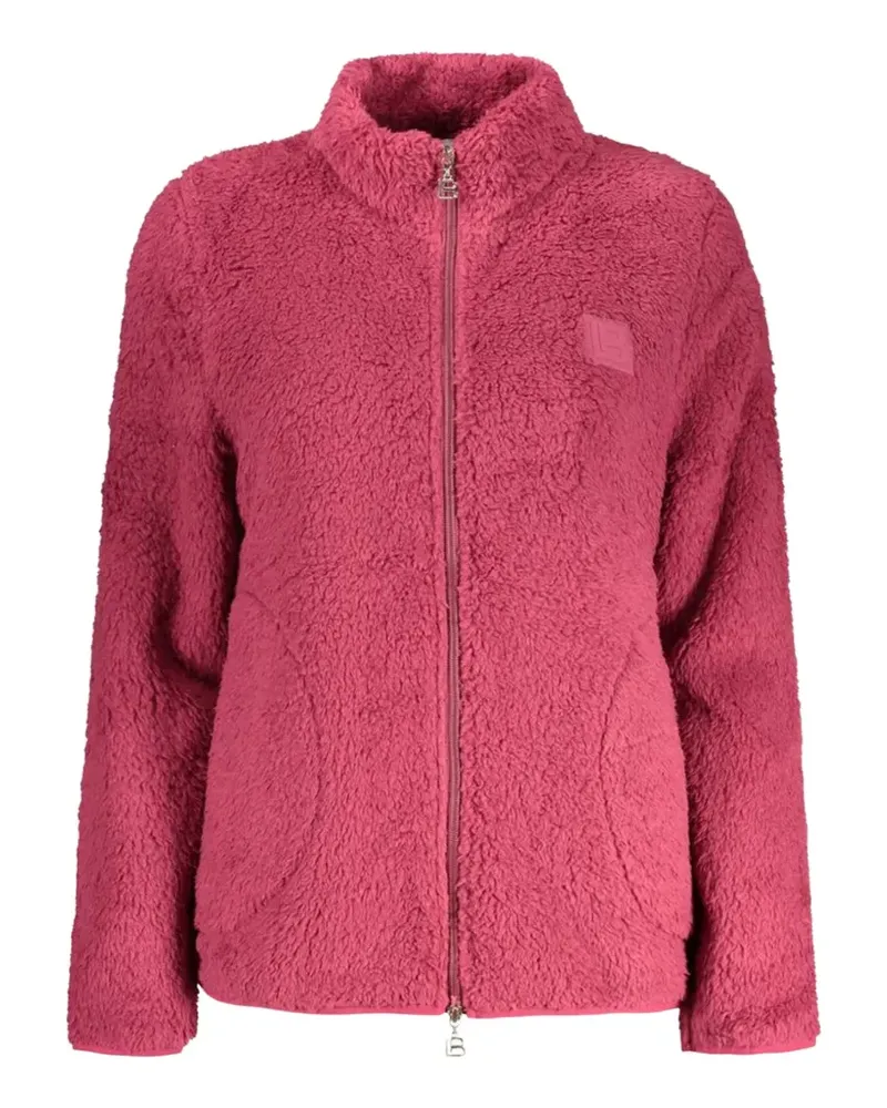Laura Biagiotti fleece-texture zip-up sweatshirt - Rosa Rosa