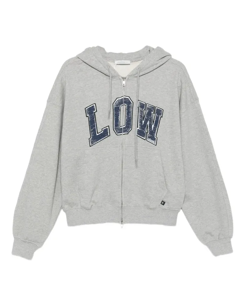LOW CLASSIC logo-print zip-up hoodie - Grau Grau