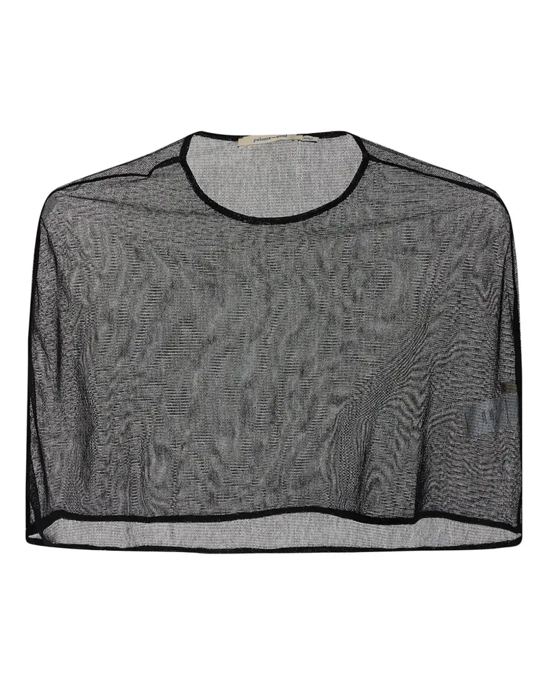 Paloma Wool Boldo Cropped-Mesh-Jersey - Schwarz Schwarz