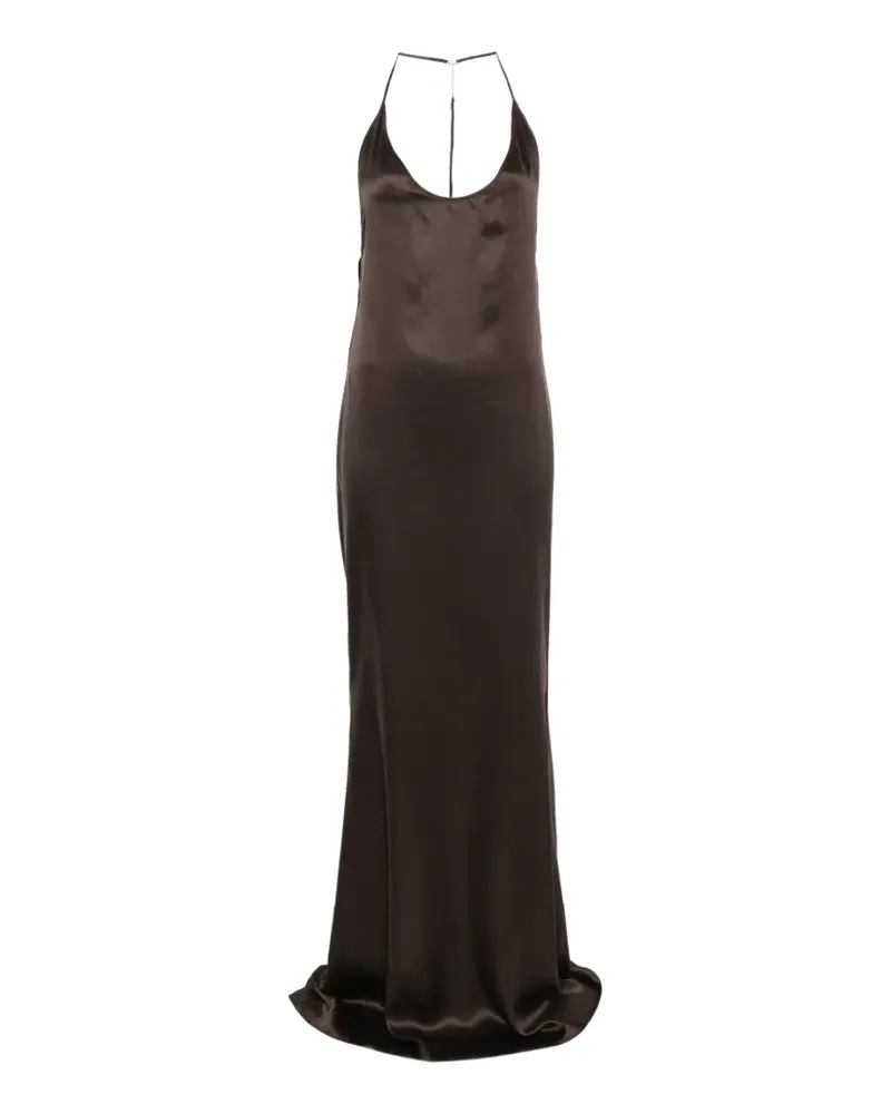 Tom Ford halterneck silk-satin maxi dress - Braun Braun
