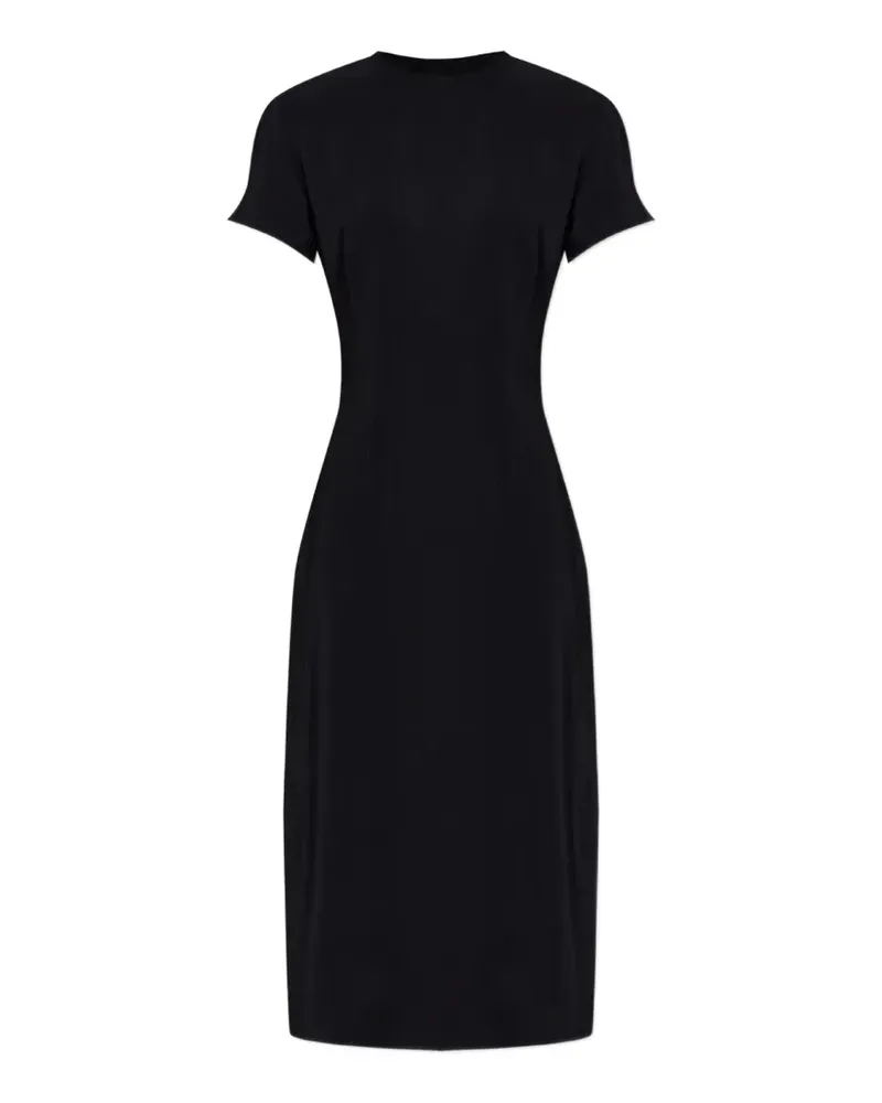 Jil Sander Cady short-sleeve zip-fastening midi dress - Schwarz Schwarz