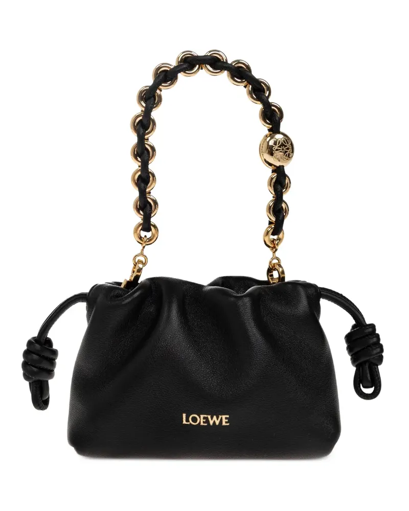 Loewe Nano Flamenco Schultertasche - Schwarz Schwarz