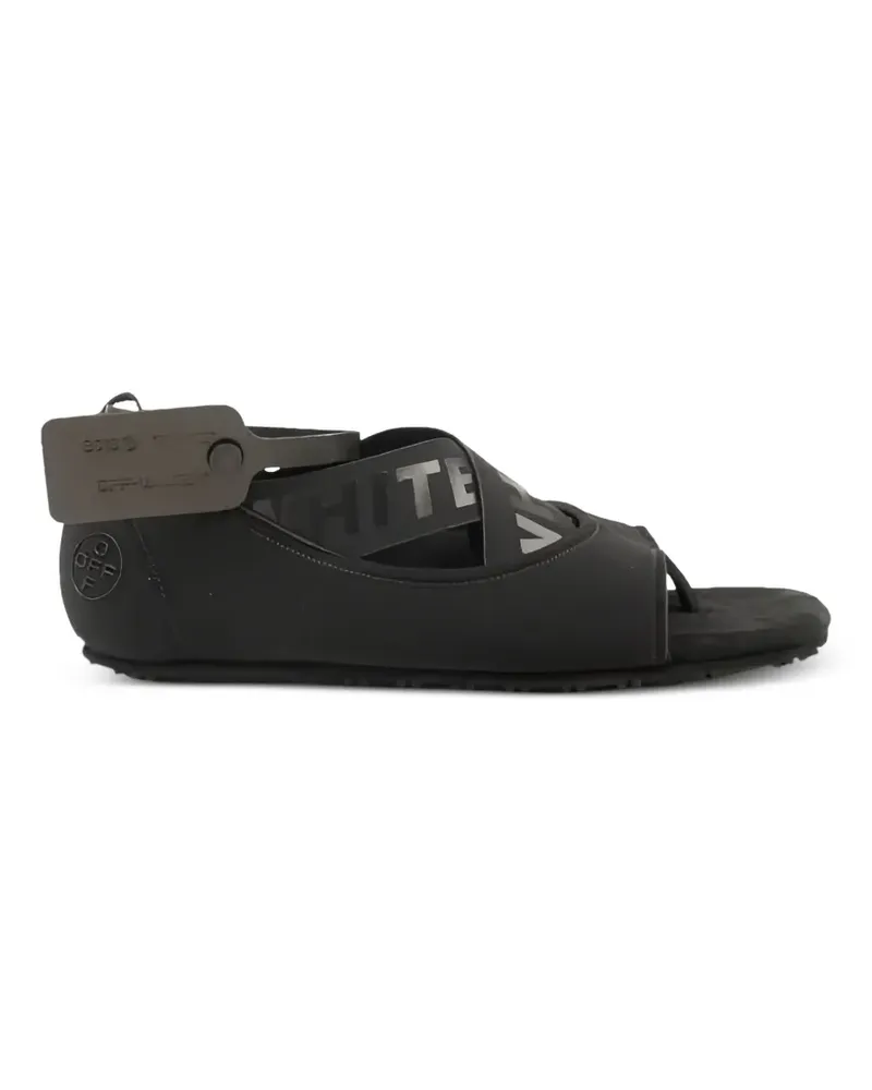 OFF-WHITE x Virgil Abloh flache Yoga-Sandalen - Schwarz Schwarz