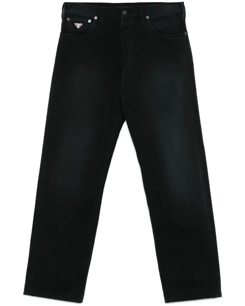 Prada Klassische Tapered-Jeans - Schwarz Schwarz