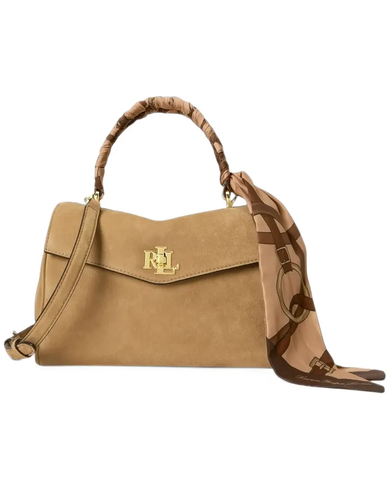 Ralph Lauren Farrah suede tote bag - Nude Nude