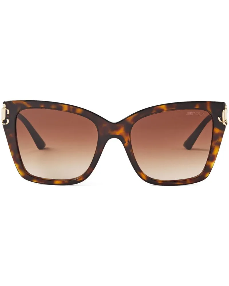 Jimmy Choo Kira Sonnenbrille mit eckigem Gestell - Braun Braun