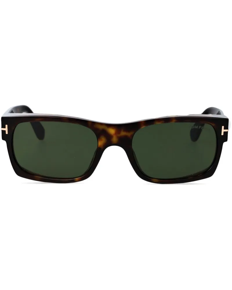 Tom Ford Sonnenbrille mit eckigem Gestell - Braun Braun