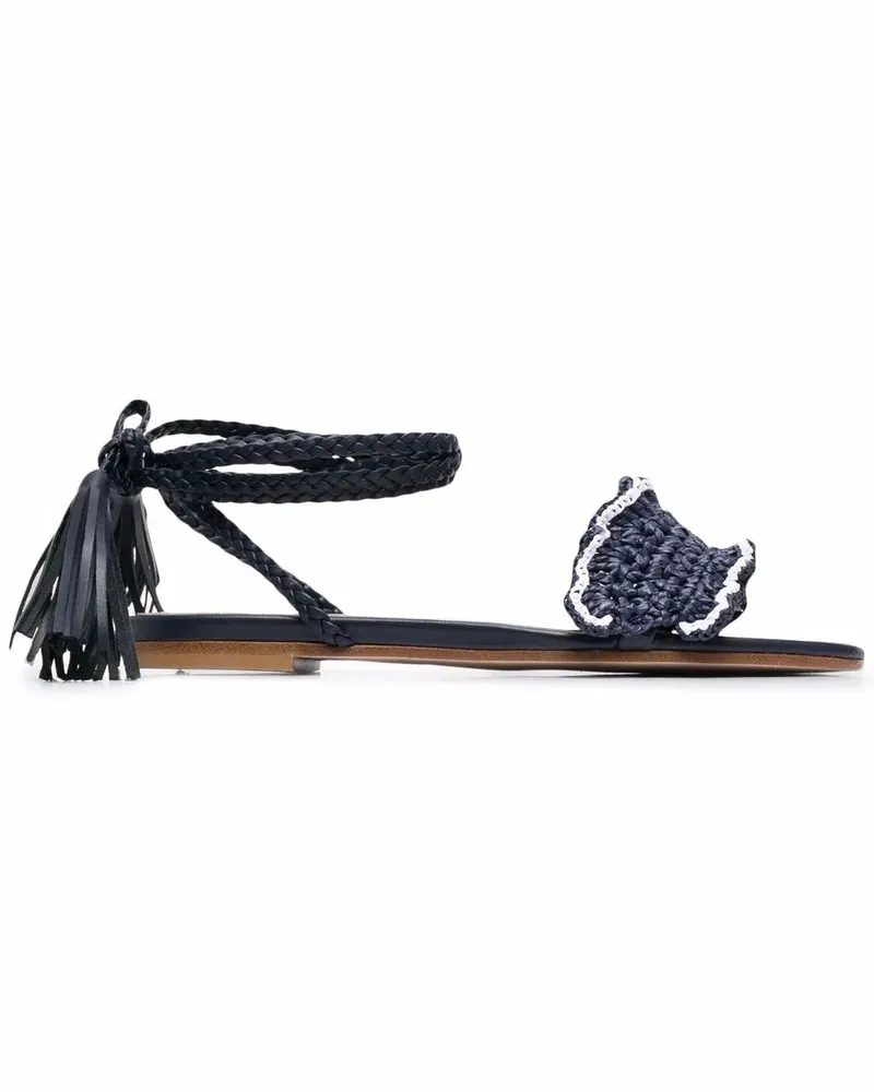 RED Valentino Sandalen mit Quasten - Blau Blau