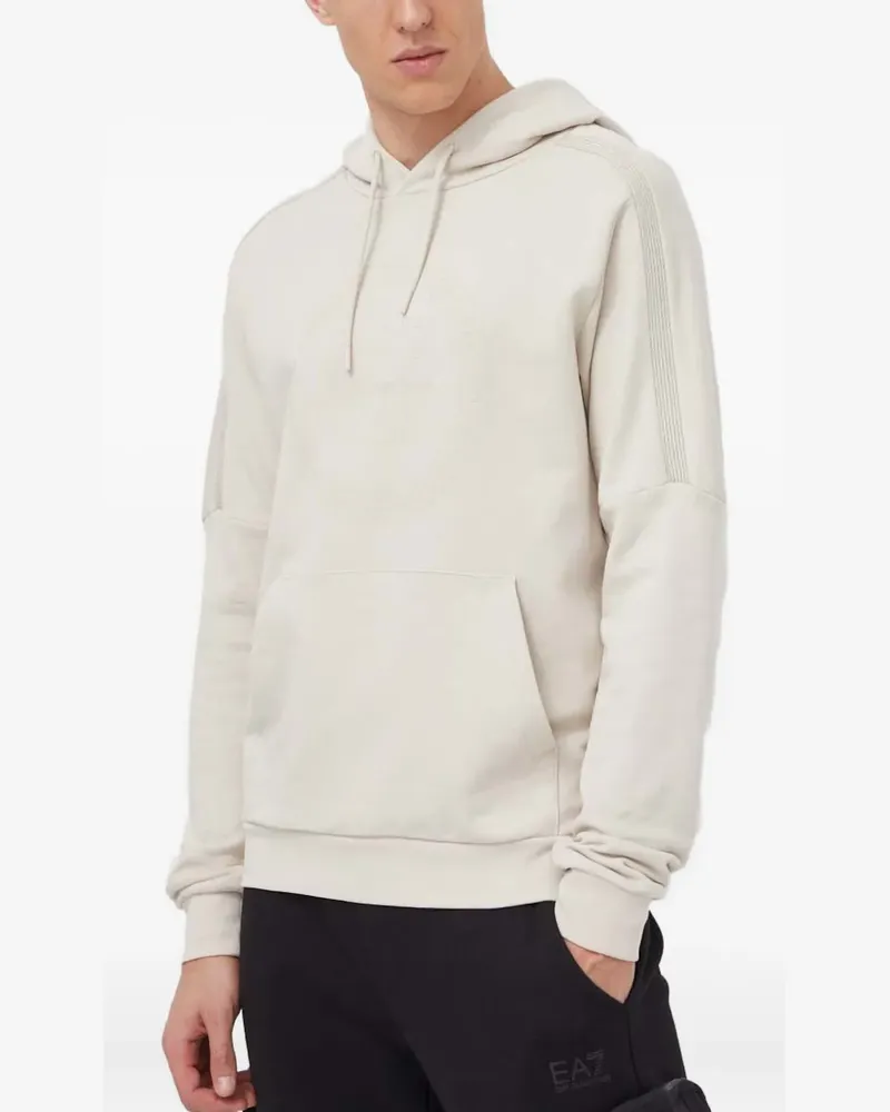 EA7 Hoodie mit Logo-Prägung - Nude Nude