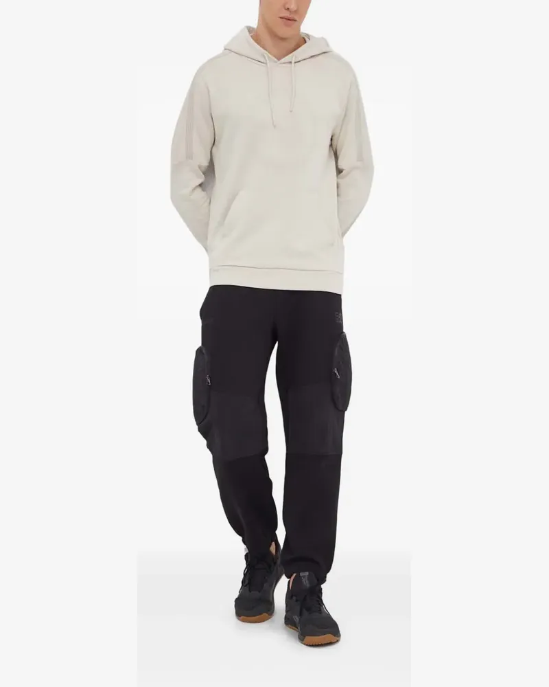 EA7 Hoodie mit Logo-Prägung - Nude Nude