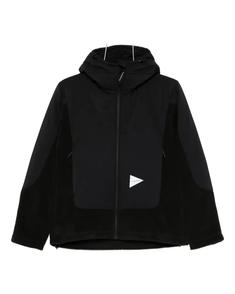 and wander hooded fleece jacket - Schwarz Schwarz