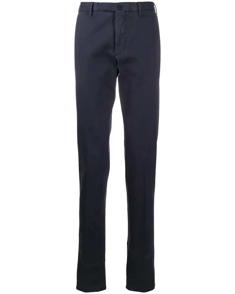 Incotex Halbhohe Chino - Blau Blau