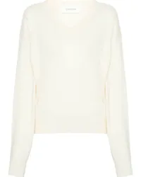 SPORTMAX Etruria Pullover mit V-Ausschnitt Nude