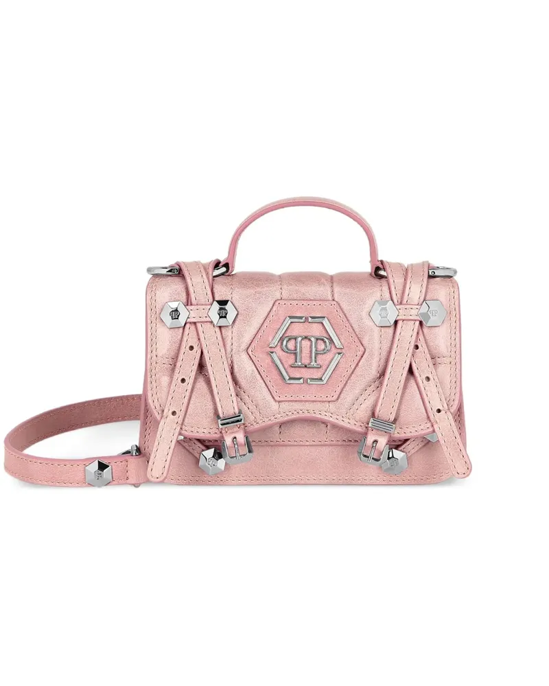 Philipp Plein Kleine Hexagon Schultertasche - Rosa Rosa