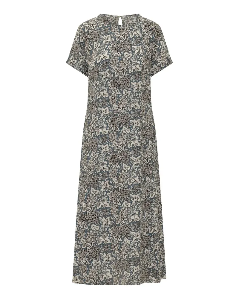 Max Mara floral-print midi dress - Blau Blau