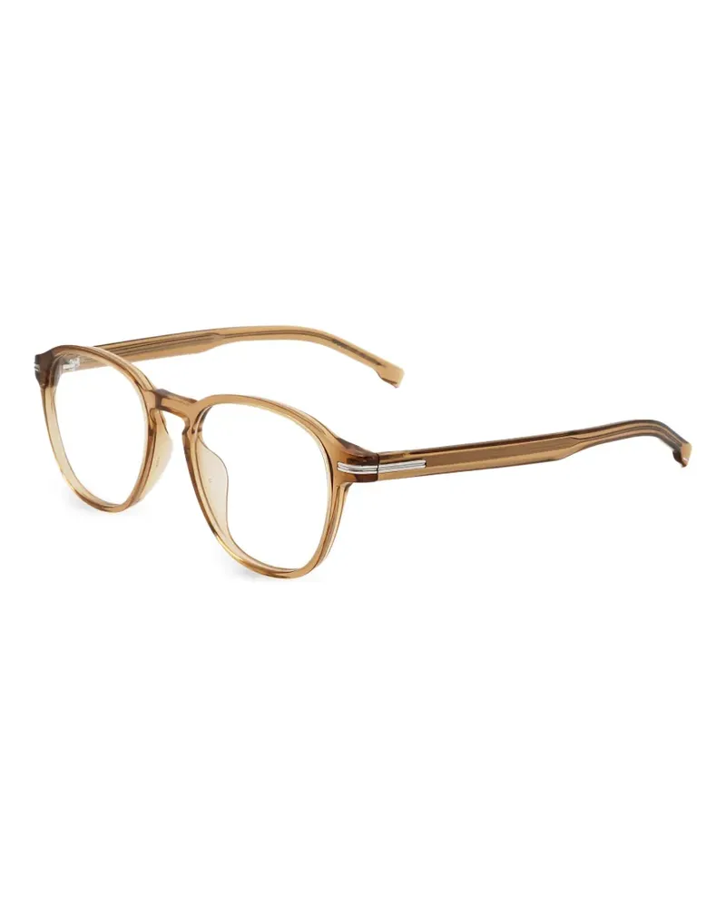 HUGO BOSS Brille mit rundem Gestell - Nude Nude