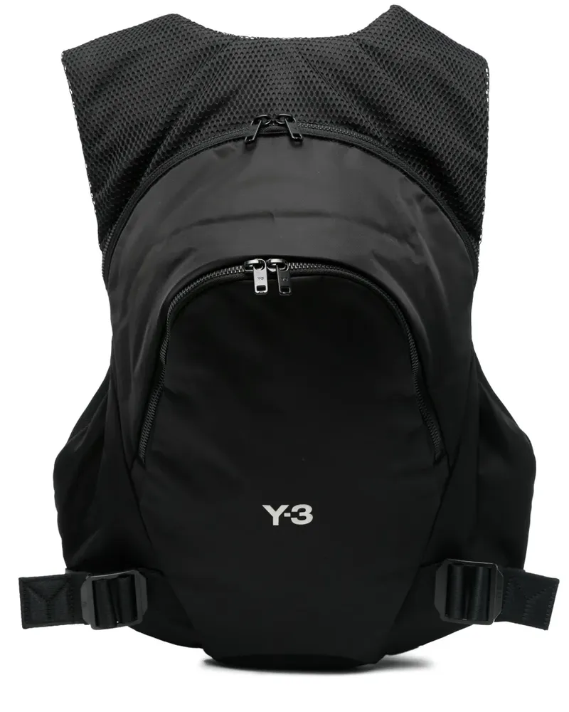 Y-3 Rucksack mit Logo-Print - Schwarz Schwarz