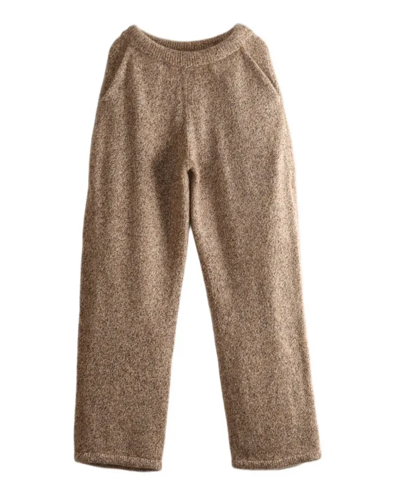Frenckenberger Gerade Hose mit Kordelzug - Braun Braun