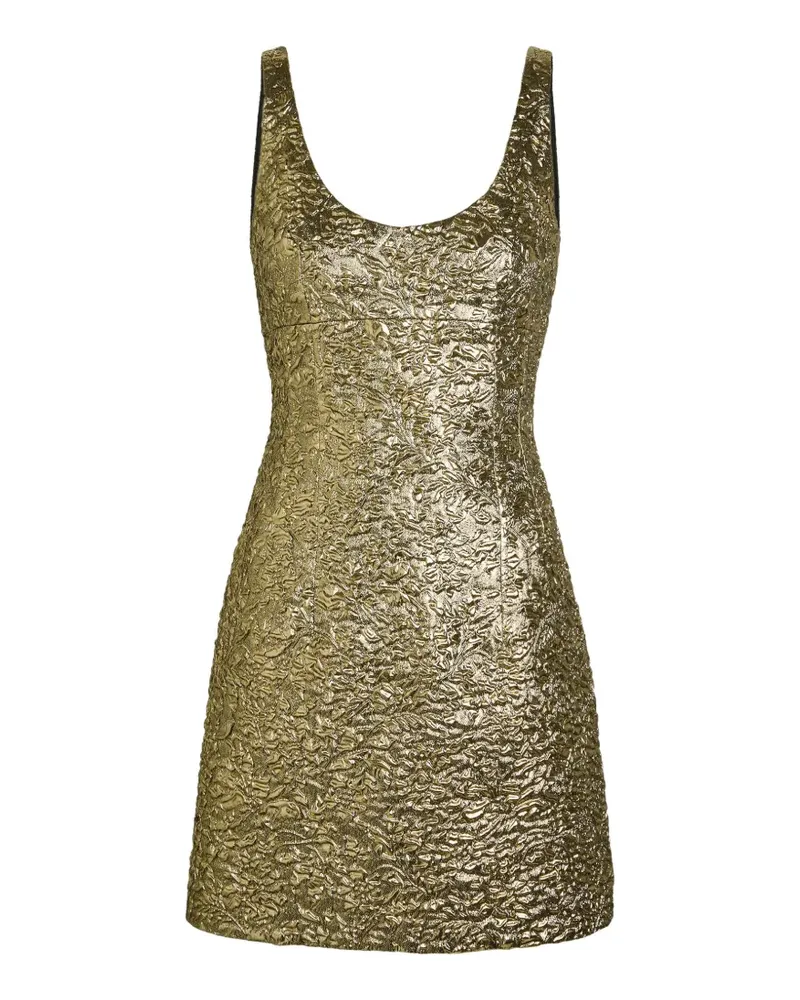 EMILIA WICKSTEAD Einna cloqué-effect mini dress - Gold Gold