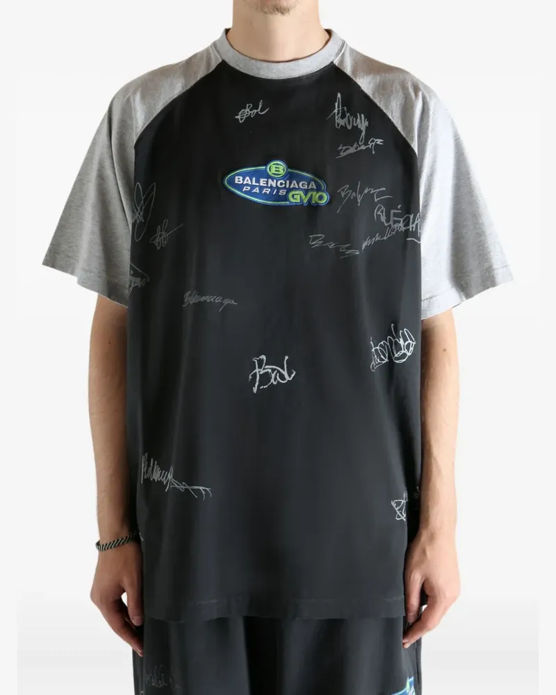 Balenciaga graphic-print T-shirt - Schwarz Schwarz