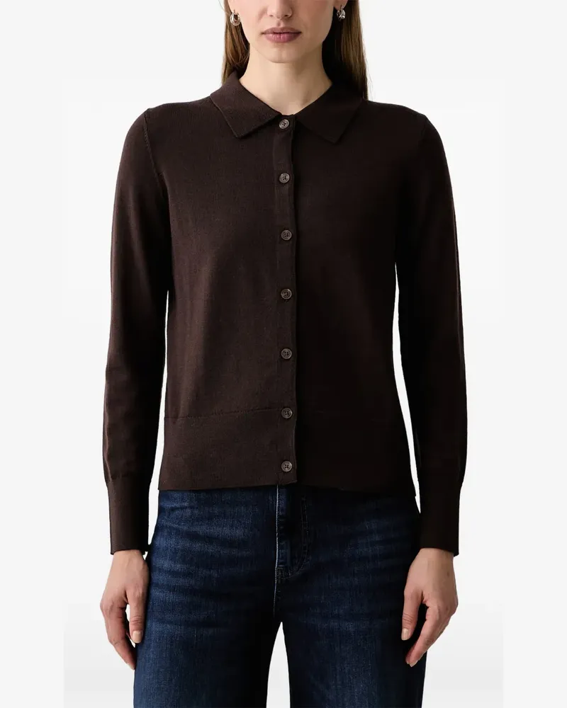 Gant polo-collar cardigan - Braun Braun