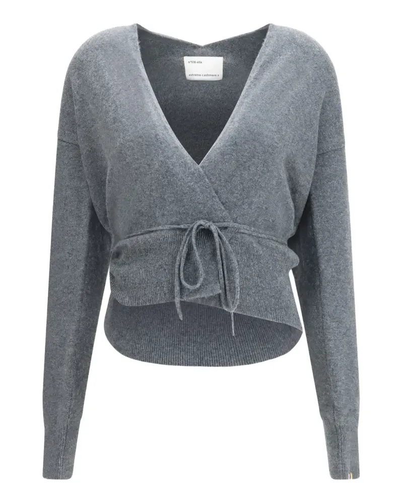 extreme cashmere Ella wrap-tie sweater - Grau Grau