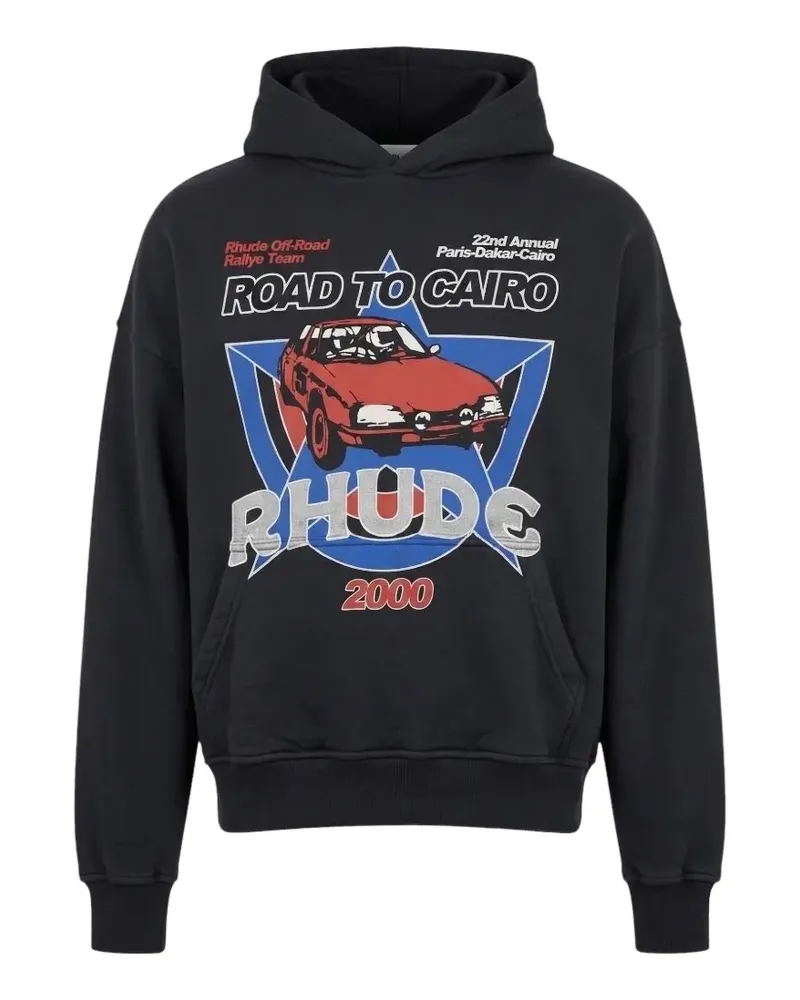 RHUDE Road to Cairo Hoodie - Schwarz Schwarz