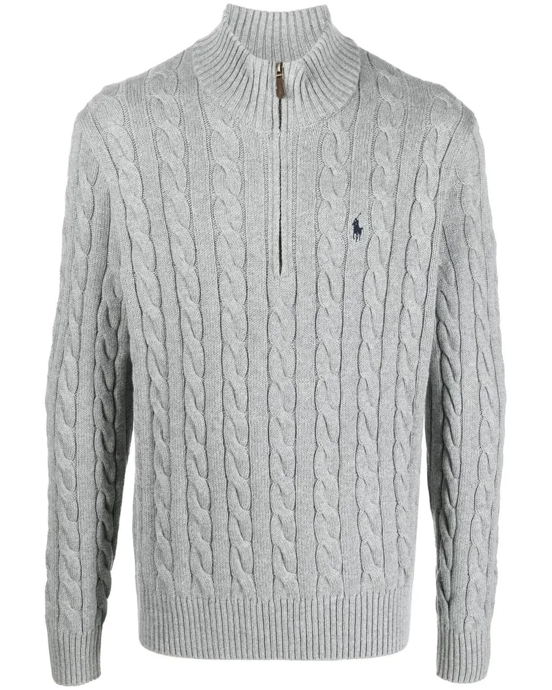 Ralph Lauren Pullover mit Zopfmuster - Grau Grau