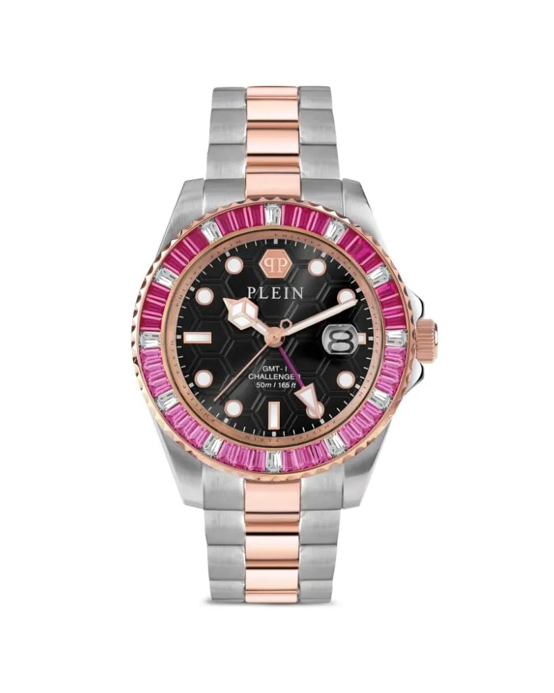 Philipp Plein GMT-I Challenger Baguettes 44mm - Schwarz Schwarz