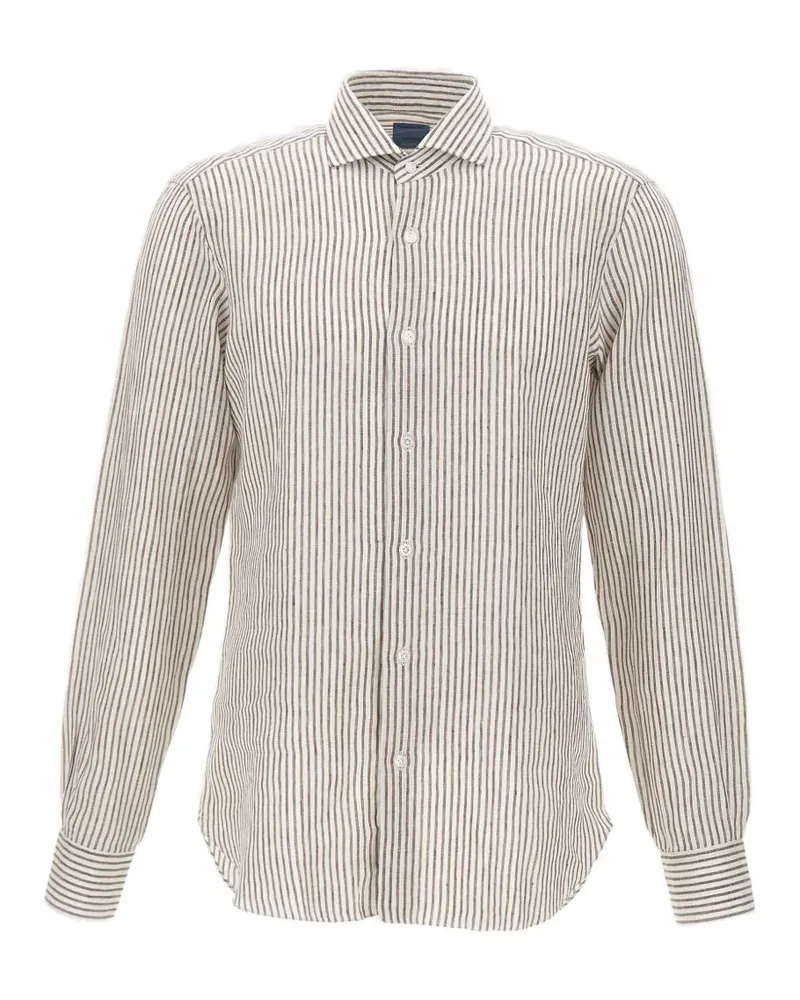 BARBA striped button shirt - Nude Nude