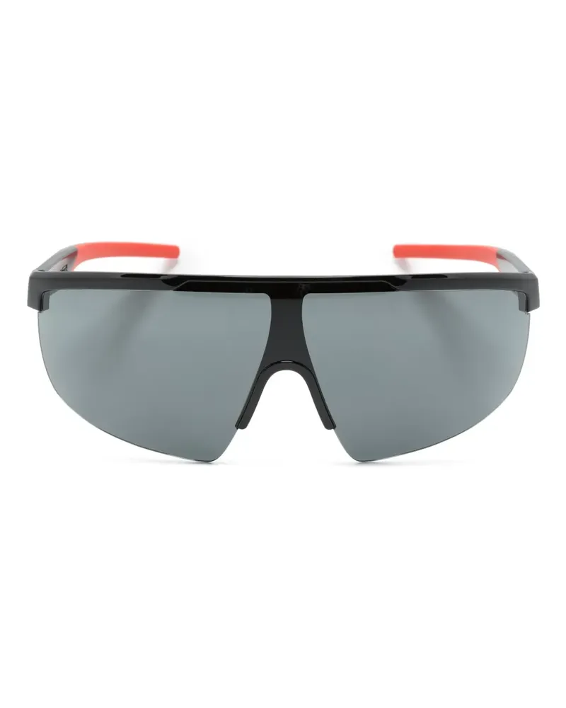 Ferrari Sonnenbrille mit Shield-Gestell - Schwarz Schwarz