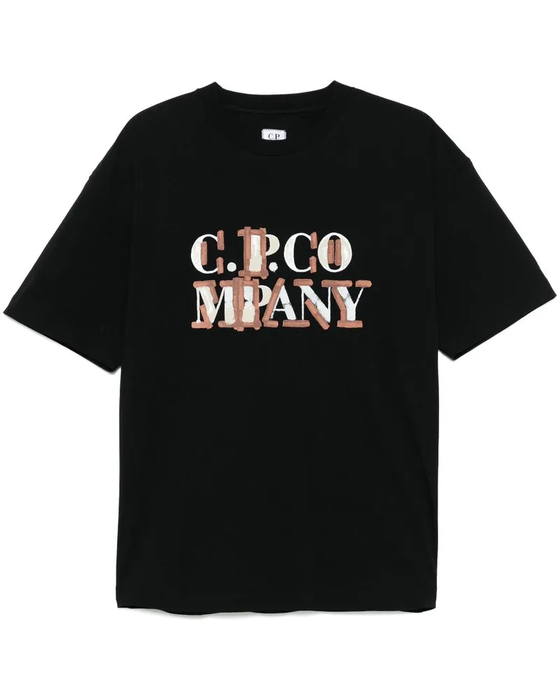 C.P. Company T-Shirt mit Logo-Print - Schwarz Schwarz