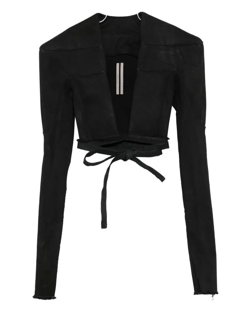 Rick Owens tie-fastening jacket - Schwarz Schwarz