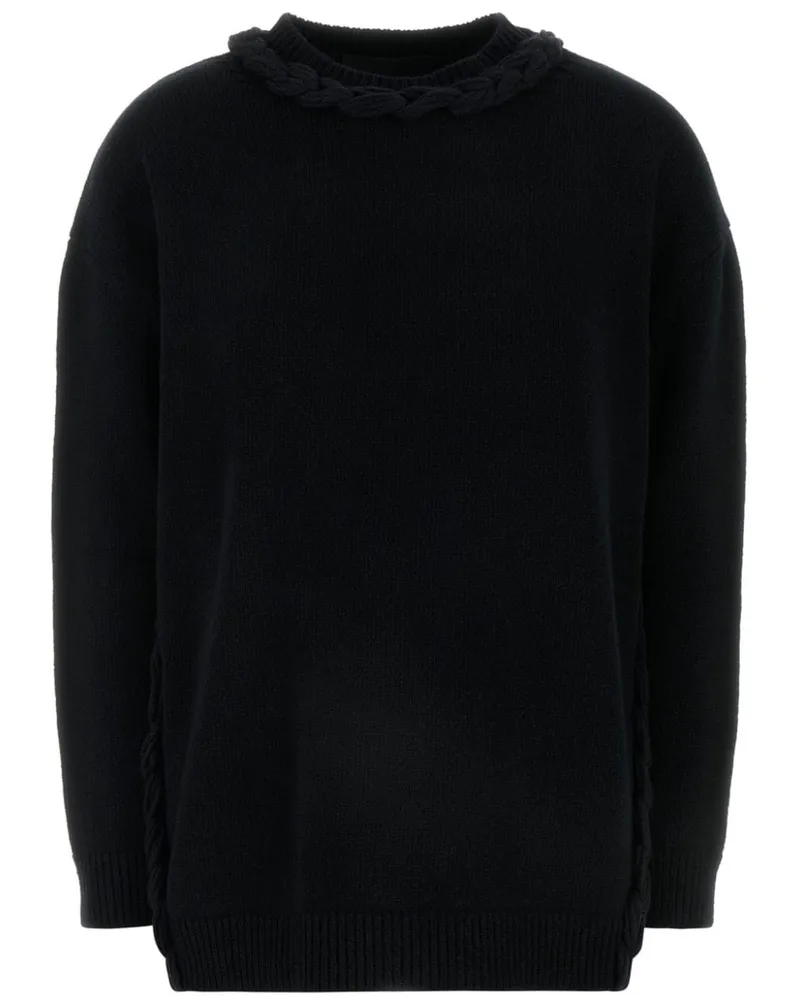 Valentino Garavani Pullover mit Flechtdetail - Schwarz Schwarz