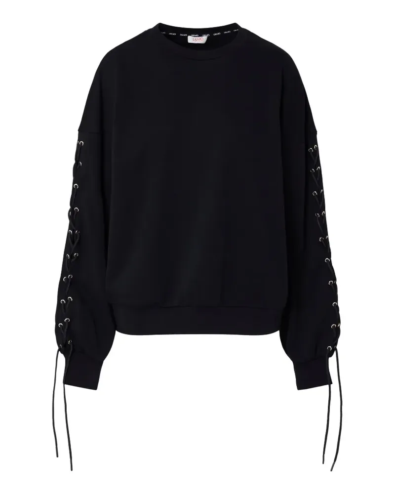 Liu Jo swetshirt with laces - Schwarz Schwarz